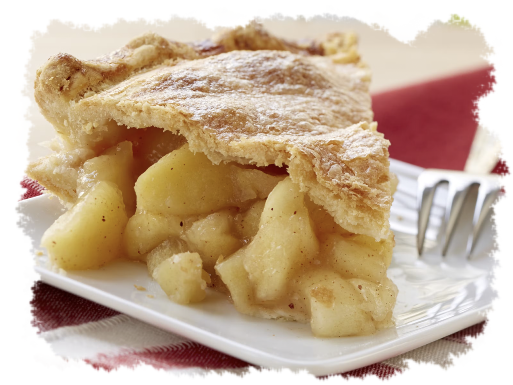 We deliver a homemade apple pie to each of our guests